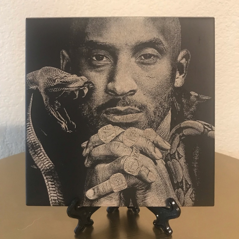 Kobe Bryant  custom ceramic tile laser engraved